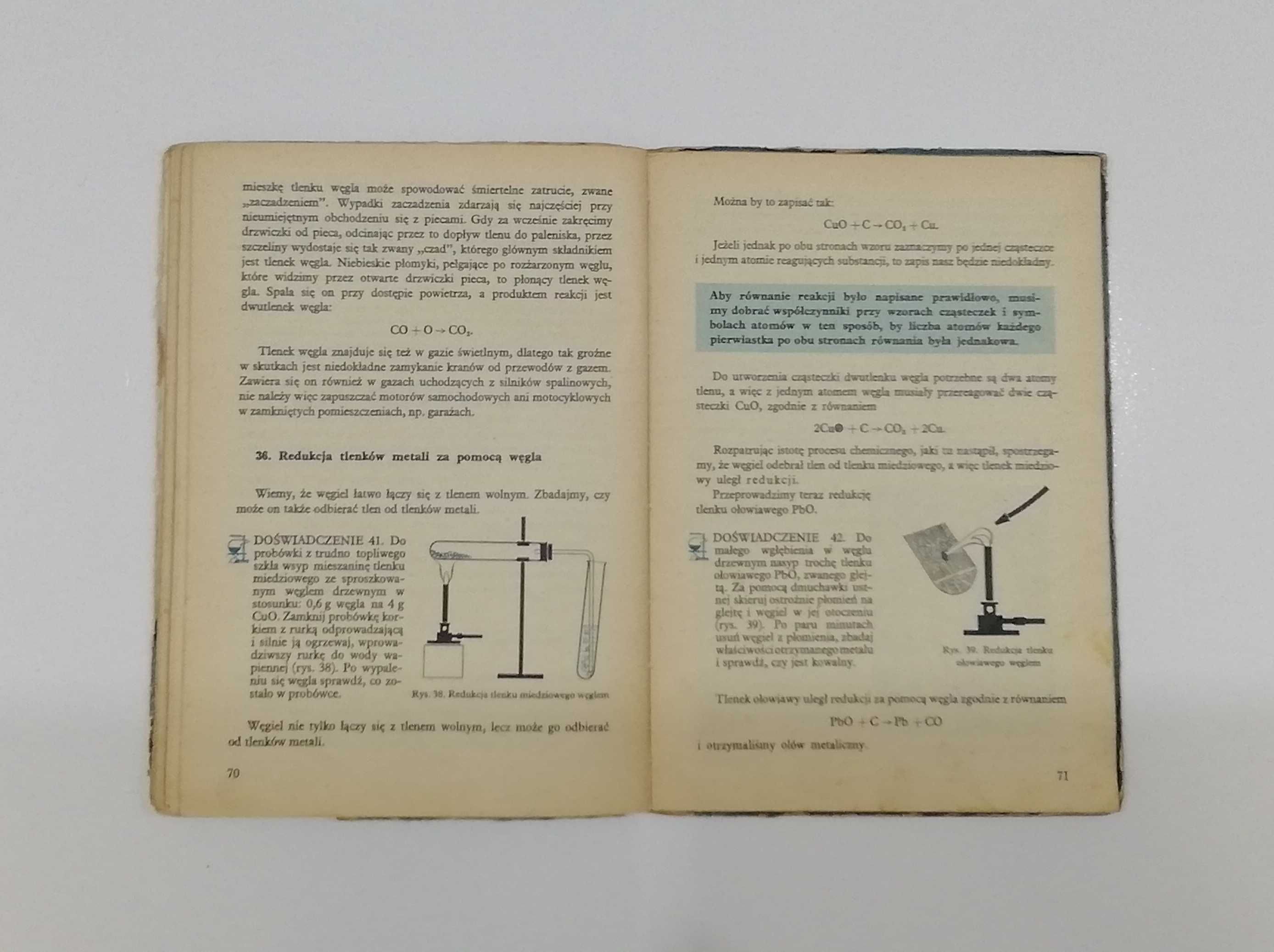 Archiwalny podręcznik z czasów PRL rok 1965 CHEMIA klasa 7 Antyk