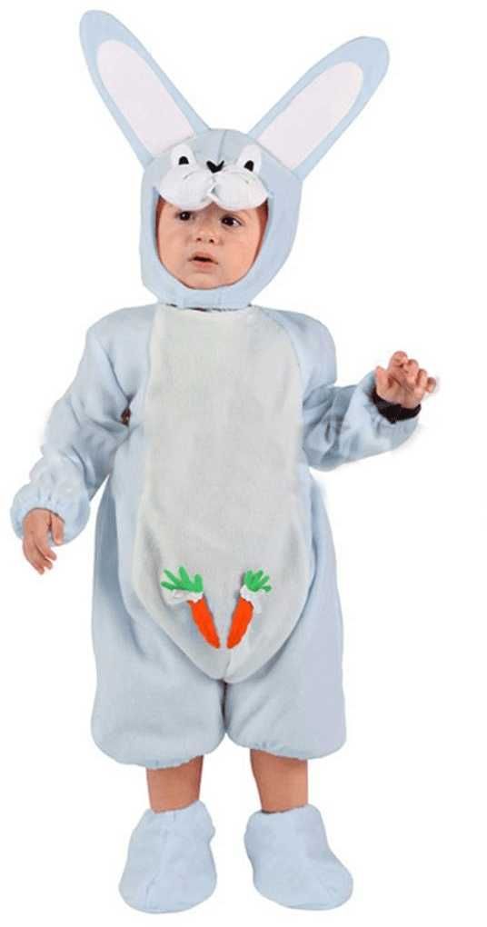 Fato de Carnaval bébé coelho azul - 0-6m NOVO