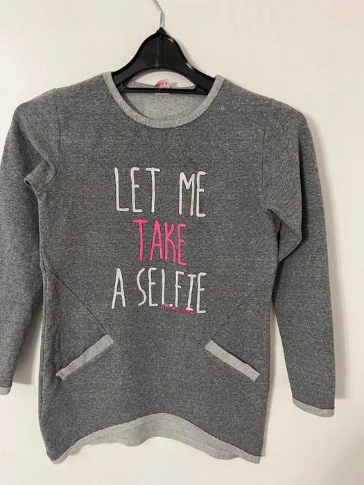 Szara bluza dziewczęca Carmen