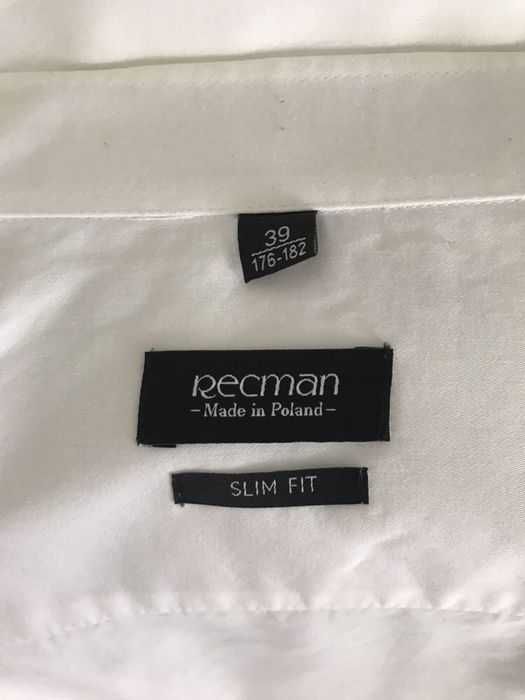 Koszula biała 2szt. długi rękaw roz. 39 firmy RECMAN Slim Fit