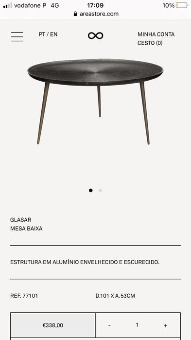 Mesa baixa GLASAR - área