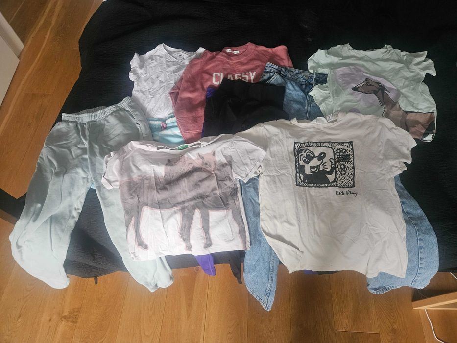 Spodnie, leginsy, koszulki  - Ubrania dziewczęce wzrost 146cm-152cm