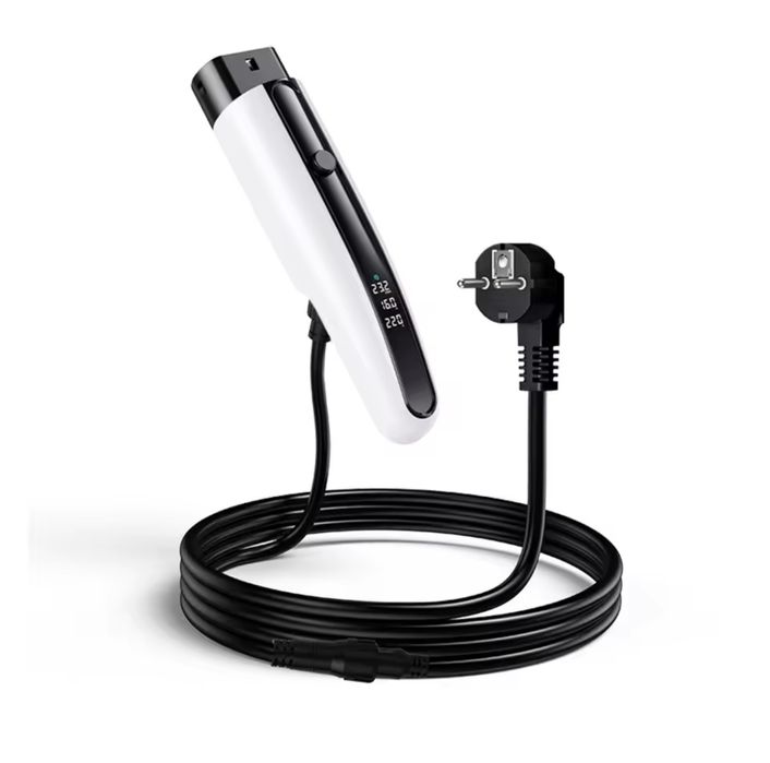 Зарядное Type 2 , 8-16A  5м кабель, блок встроен в пистолет.