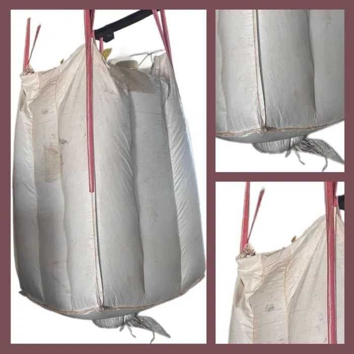 Big Bag worek z lejem 1000 kg 160x90x90 cm z uchwytami biały