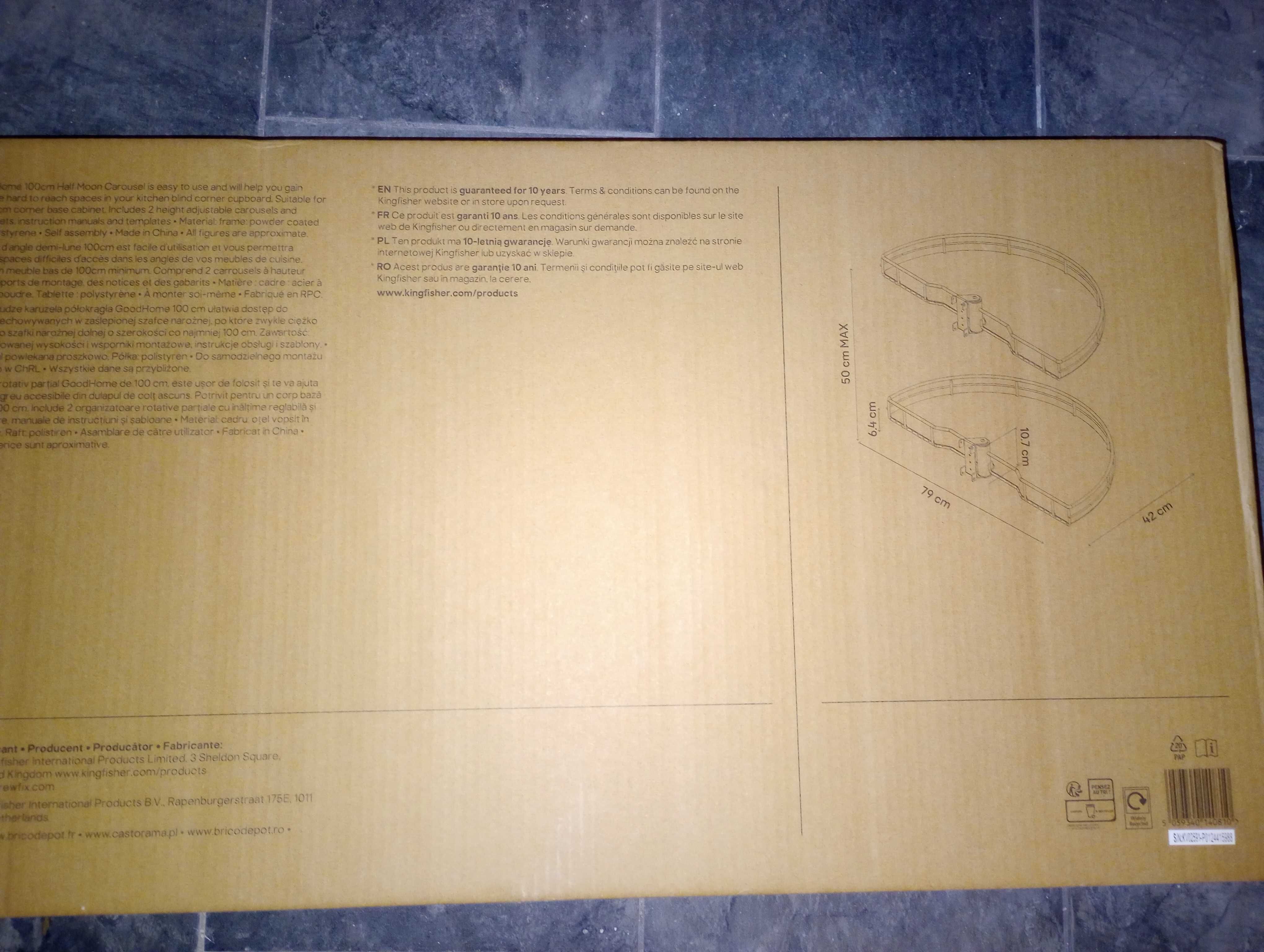 Kosze obrotowe szafkowe GoodHome 100 cm nowe