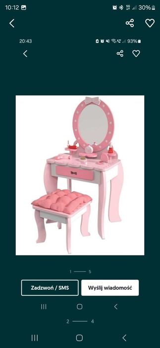 Drewniana Toaletka Playtive z dużym lustrem