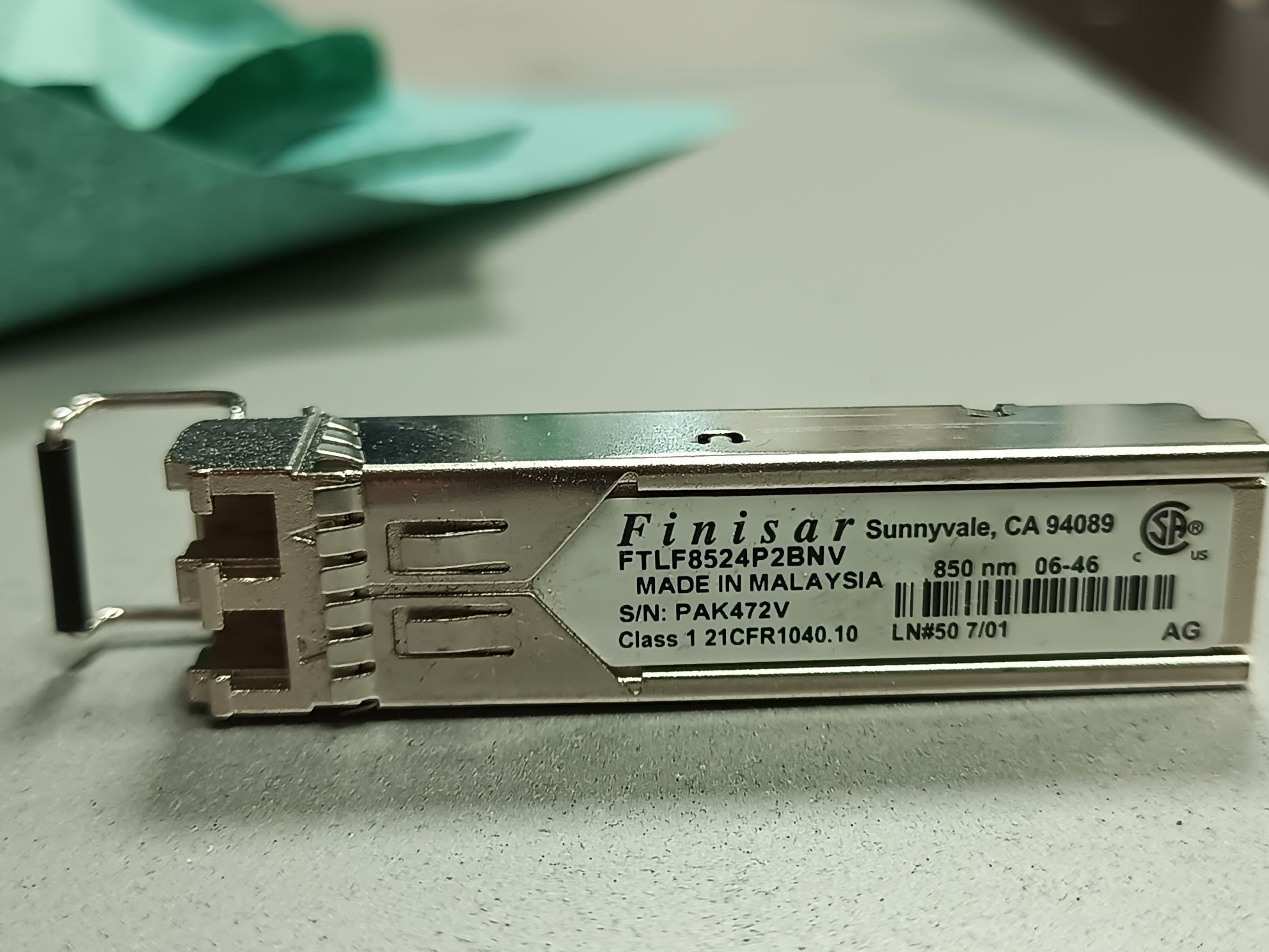 Модуль SFP+ Finisar FTLF8524P2BNV 850nm ( ОПТОМ! )!!