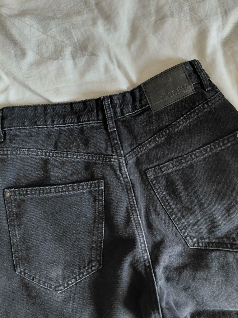 Jeansy Mom Fit czarne