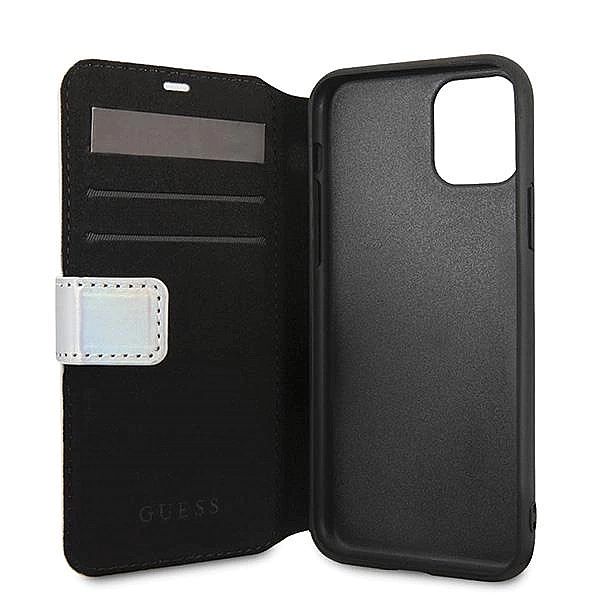 Etui Guess Iridescent na iPhone 11 Pro Max - srebrne