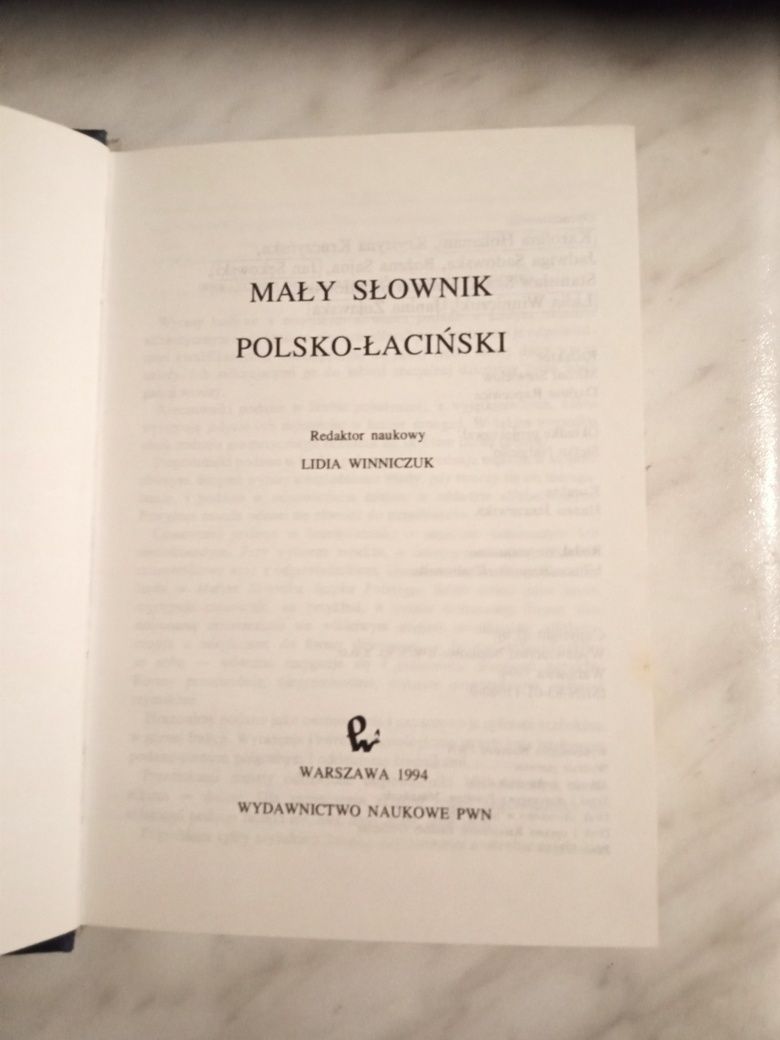 Lidia Winniczuk Mały słownik polsko łaciński