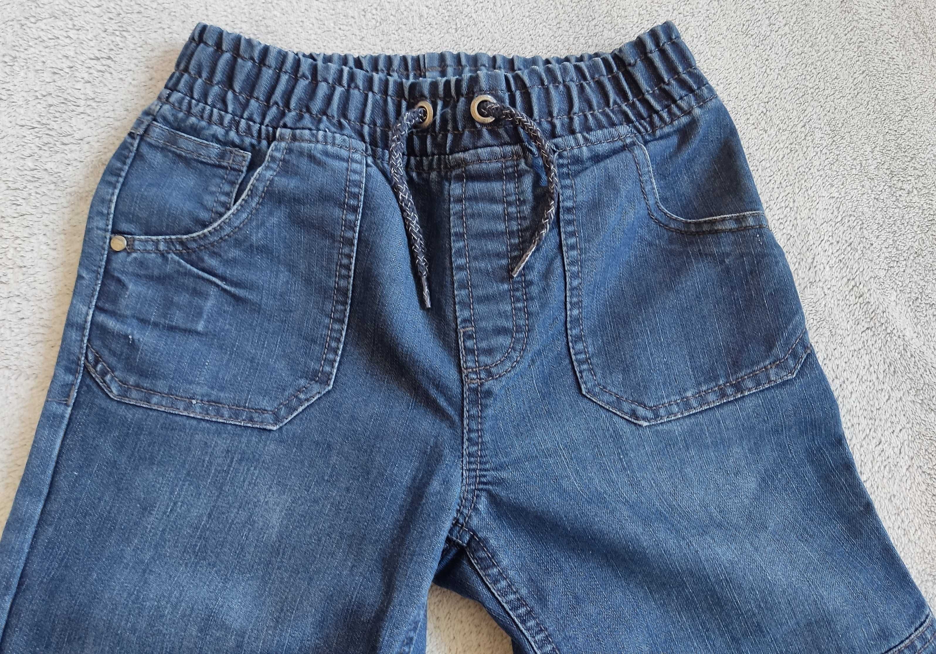 spodnie jeansy r.134 9 lat granatowe