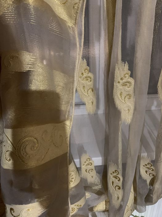 Тюль с ламбрекеном на окно в спальню в зал занавеска