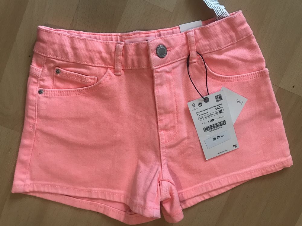 ZARA szorty dziewczęce różowe 140 NOWE