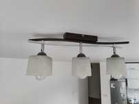 Komplet Żyrandol i lampa podsufitowa .2 szt. Kinkiet Brązowe.stan bdb