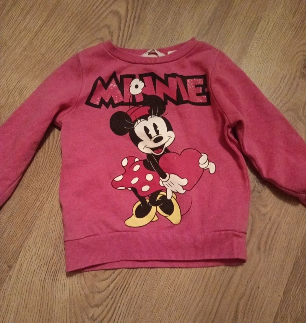 Sweterek w motylki plus bluza Myszka Minnie