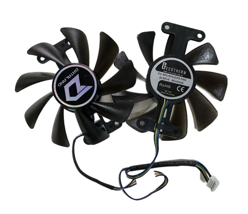 Ветилятор Everflow для відеокарти Power Color 87mm T129215BU комплект