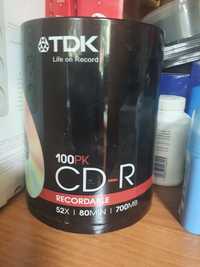 TDK CD-R  52x. 80 min 700MB 100 sztuk