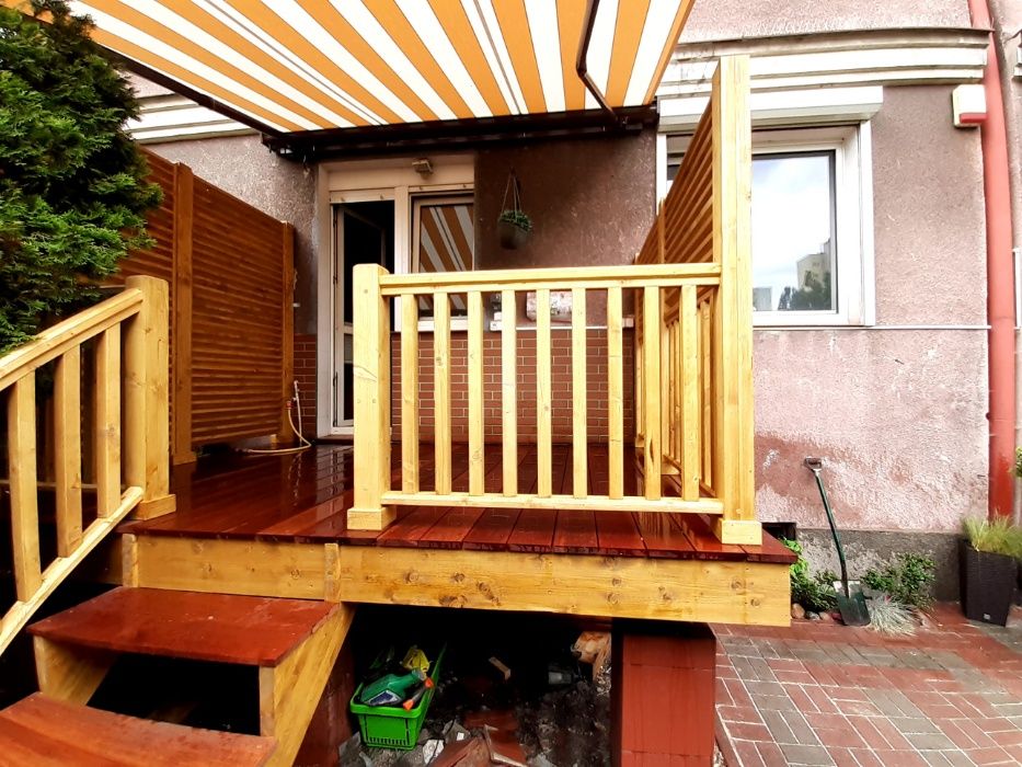 Budowa Tarasów Drewnianych , Domki  Drewniane  , Altan pergoli   .