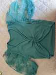 Camisola curta verde