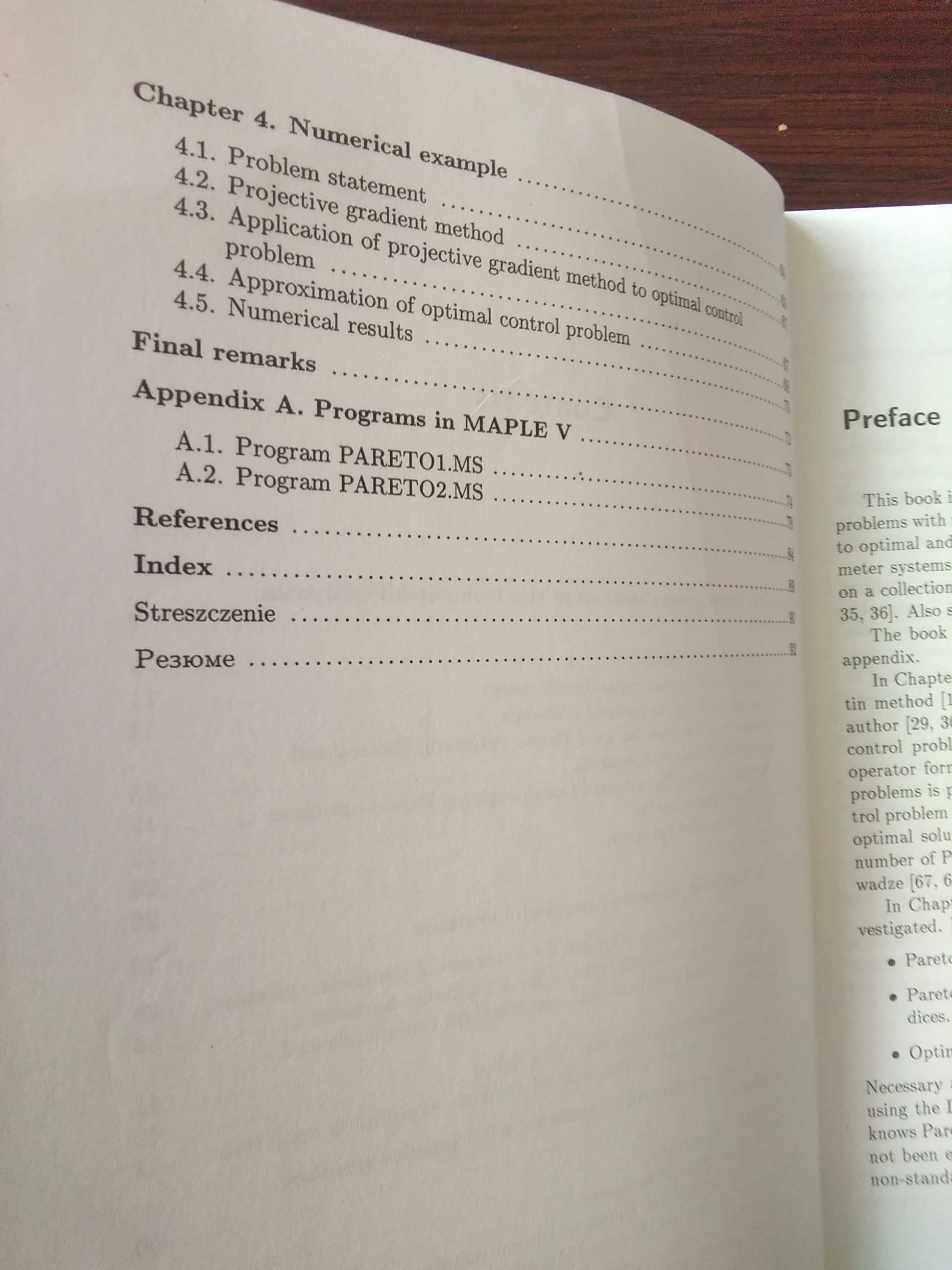 Some problems of optimal and Pareto optimal control for... W. Kotarski