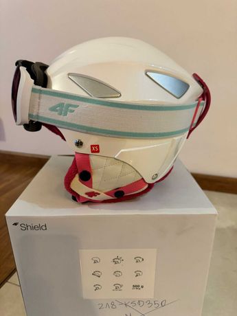 Kask narciarski 4F JUNIOR -XS + Gogle 4F