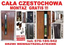 Polskie drzwi zewnętrzne z montażem , wejściowe - wewnątrzklatkowe