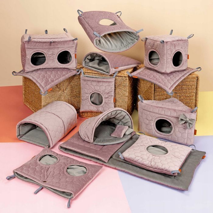 domek legowisko duże posłanie muszla dla gryzonia królika świnki 50x34