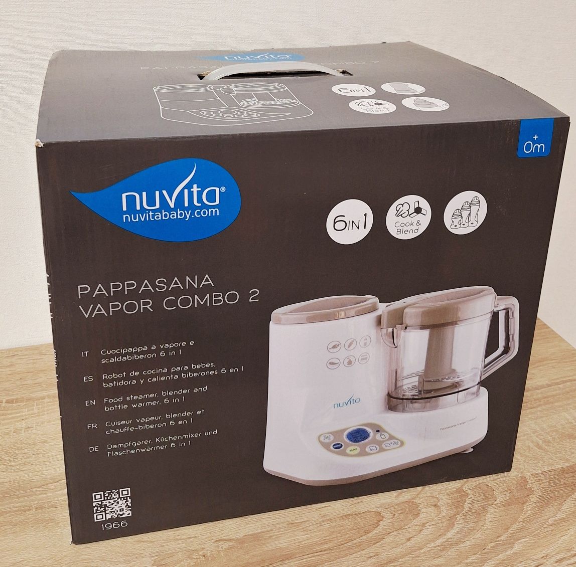 Пароварка-блендер 6 в 1 Nuvita Papasana Vapor Combo