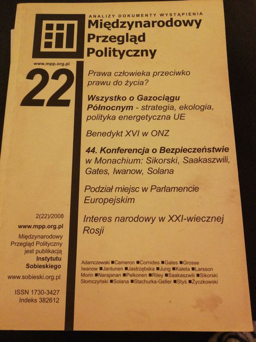 Międzynarodowy przegląd polityczny 22.