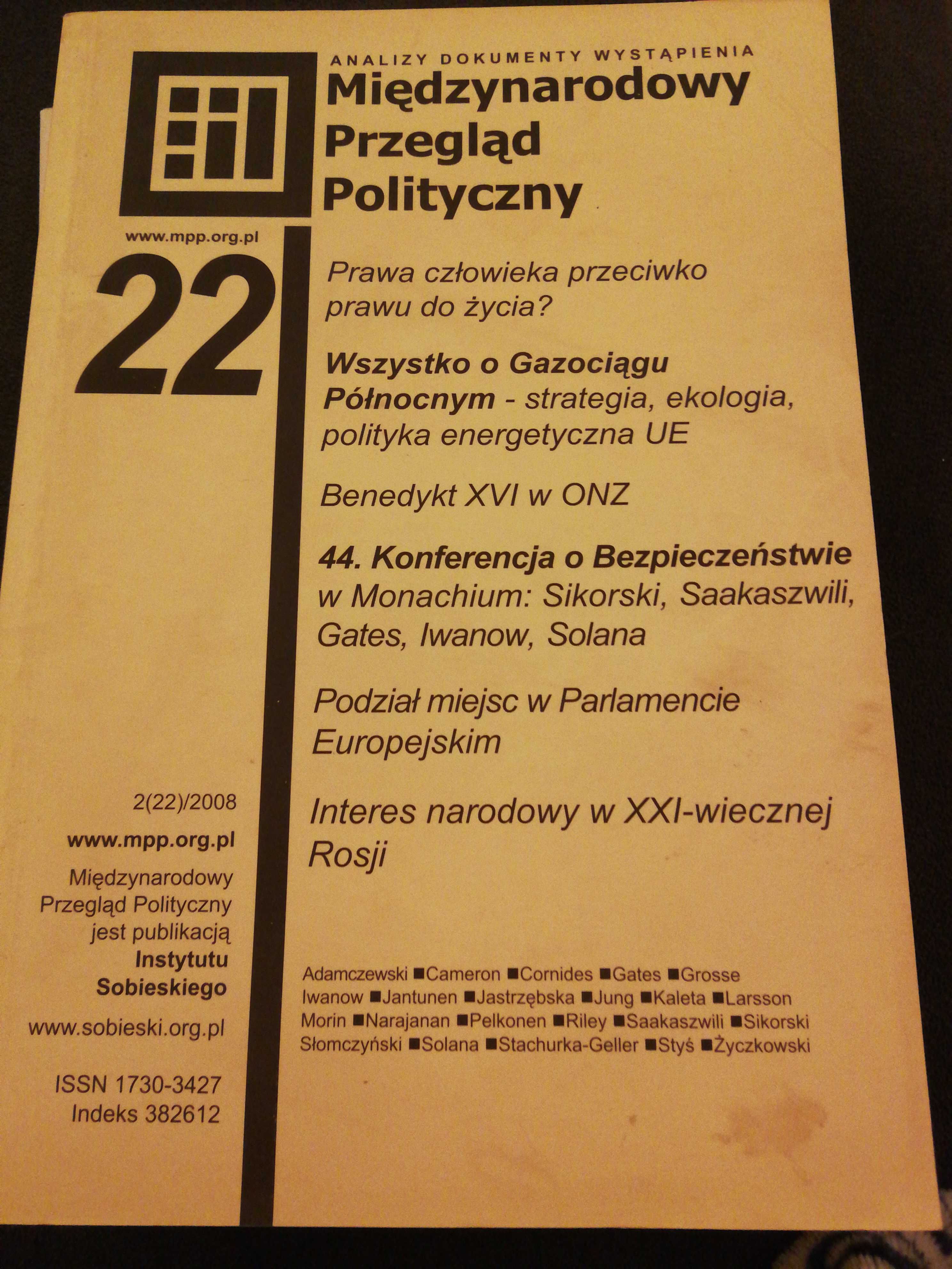 Międzynarodowy przegląd polityczny 22.