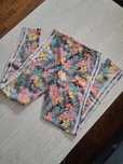 Legginsy Adidas kolorowe z lampasami, bawełniane