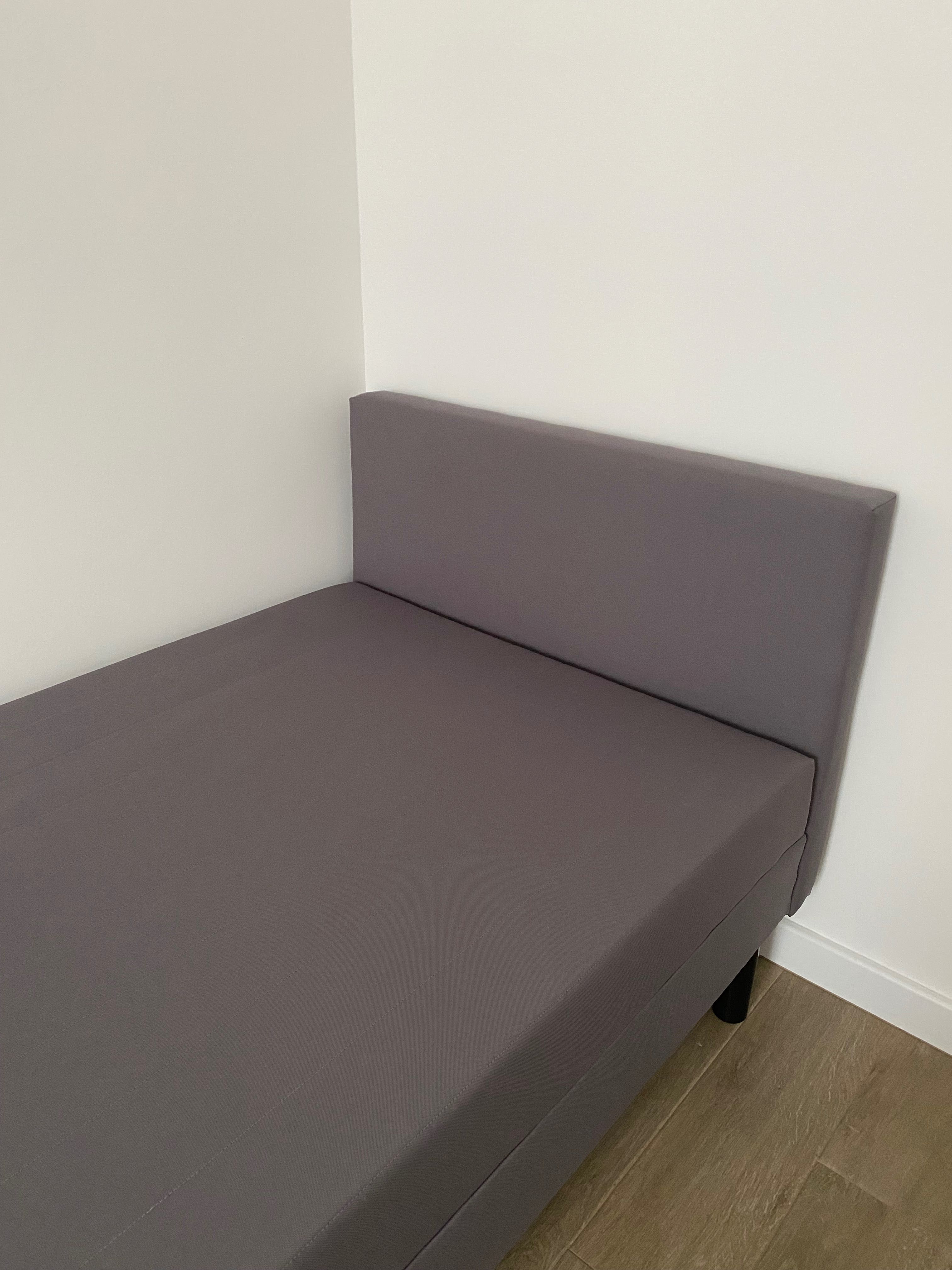 SVELGEN Tapicerowane łóżko z materacem 90x200 cm