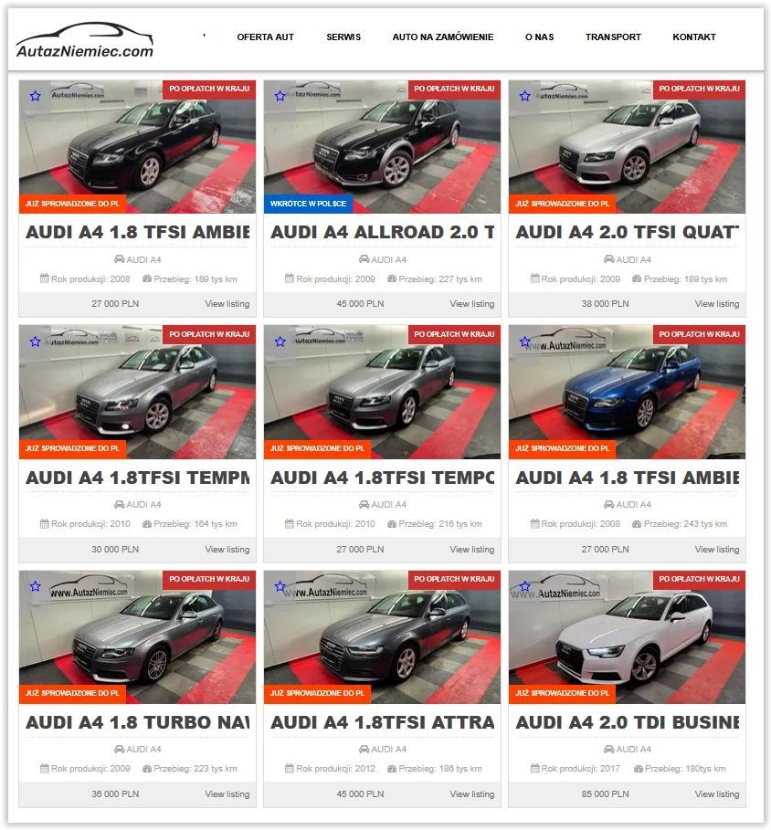 Audi A4 Audi A4 1.8 TFSI Bez Wady Olejowej / Dostepnych 9 sztuk
