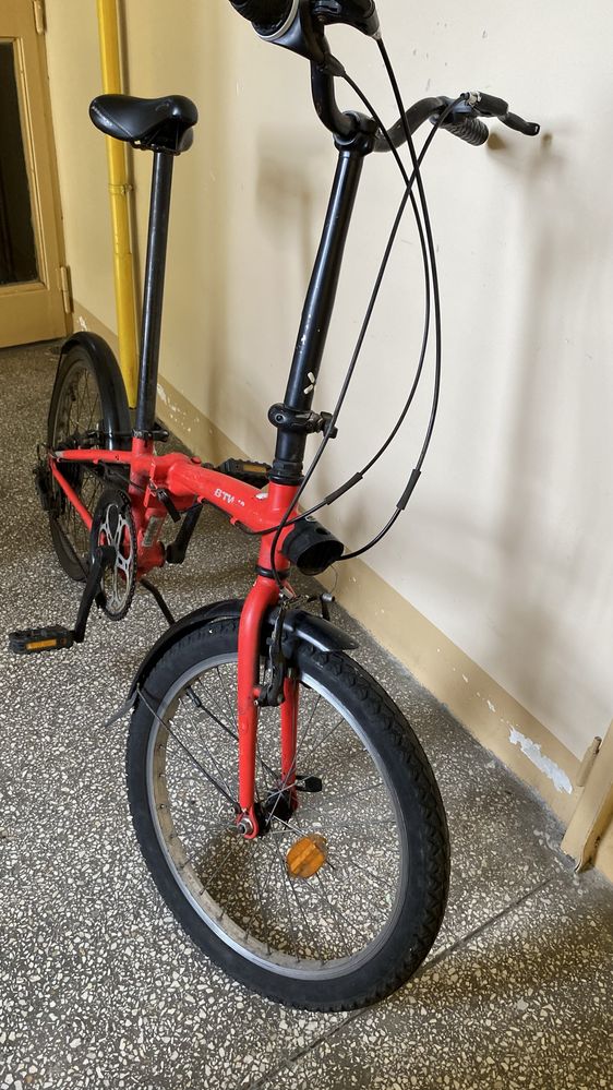 Rower Btwin tilt 120 czerwony 20" skladany składak