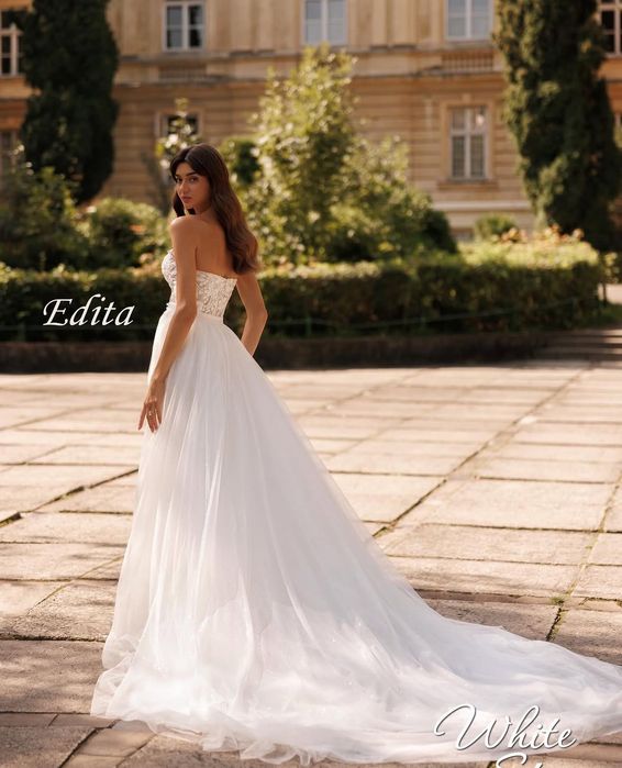 Весільна сукня рибка айворі