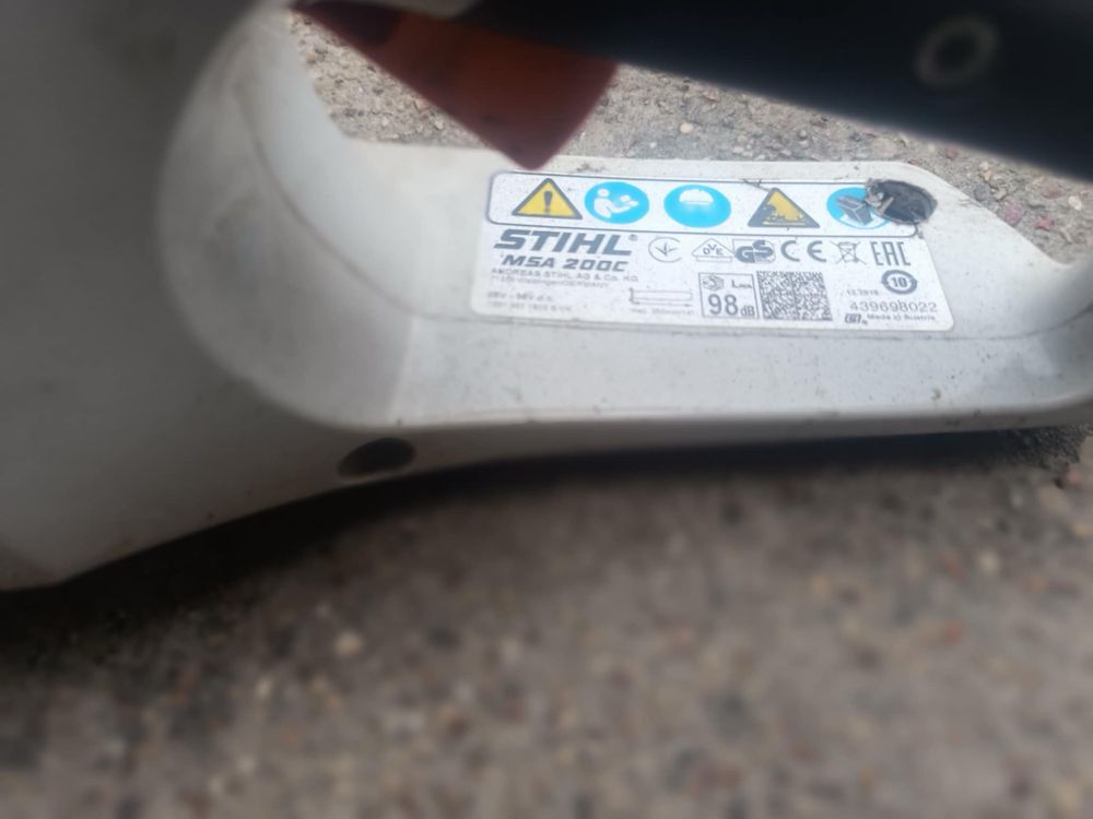 Pilarka akumulatorowa Stihl MSA 200 C – bdb stan, łańcuch i prowadnica
