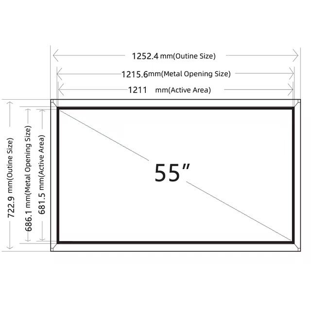 HaiTouchs 55-calowa ramka dotykowa na podczerwień - Nowa USB