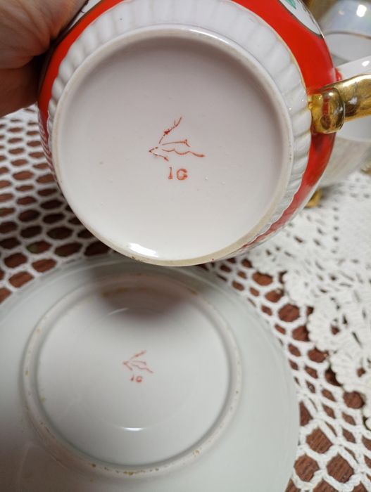 Чайна пара начало 70х. Соусник Altwasser, Васильківська кераміка