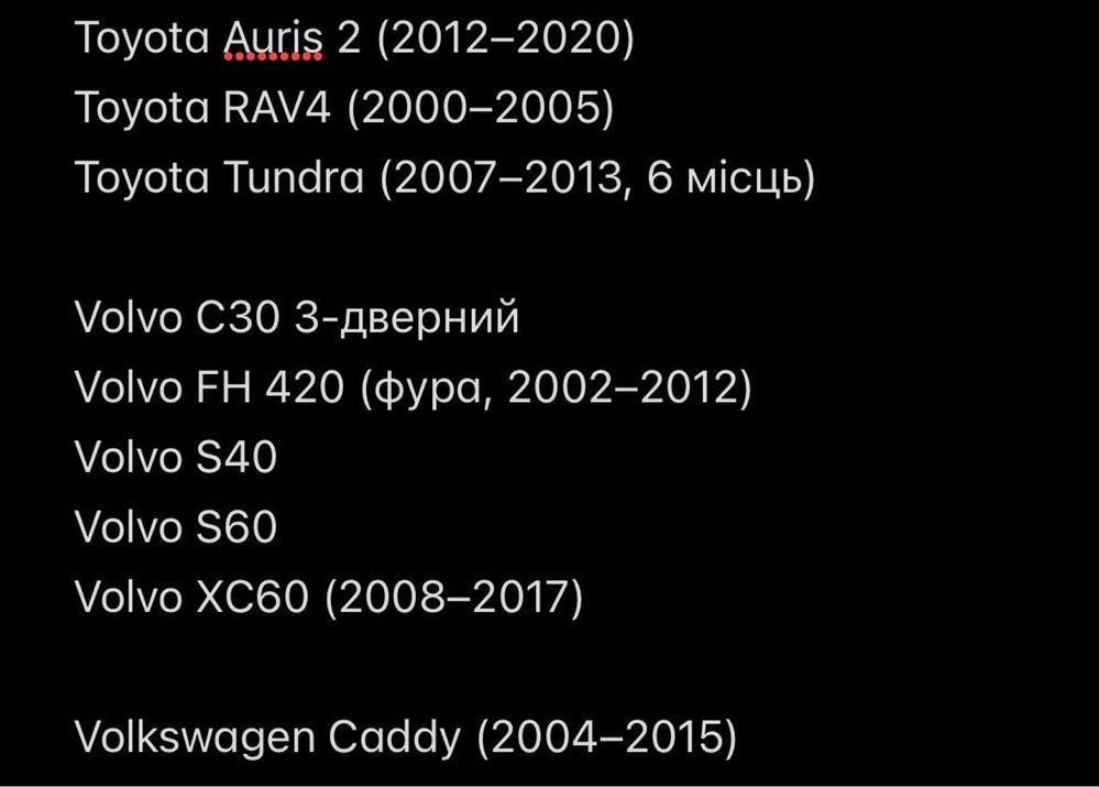 Розпродаж складу модельних авточохлів
