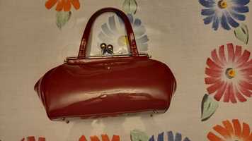 Skórzana czerwona torebka do ręki - Wojewodzic Limited Edition