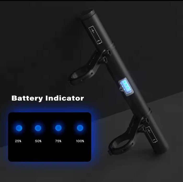 Wspornik kierownicy W20PB+funkcja power banka 20cm,1szt,czarny,rower