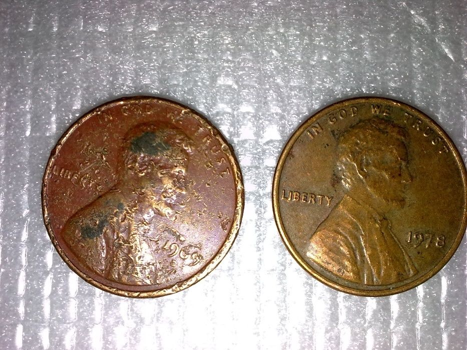 Монеты one cent USA разных годов выпуска