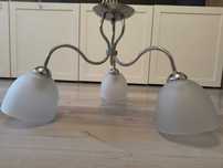 Lampa sufitowa srebrna, gwint żarówki e27, max 60W x 3