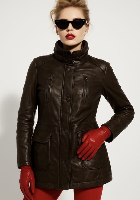 Куртка Marc Cain натуральна шкіра кожанка