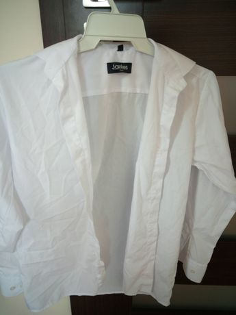 Koszula biała r.146 długi rękaw