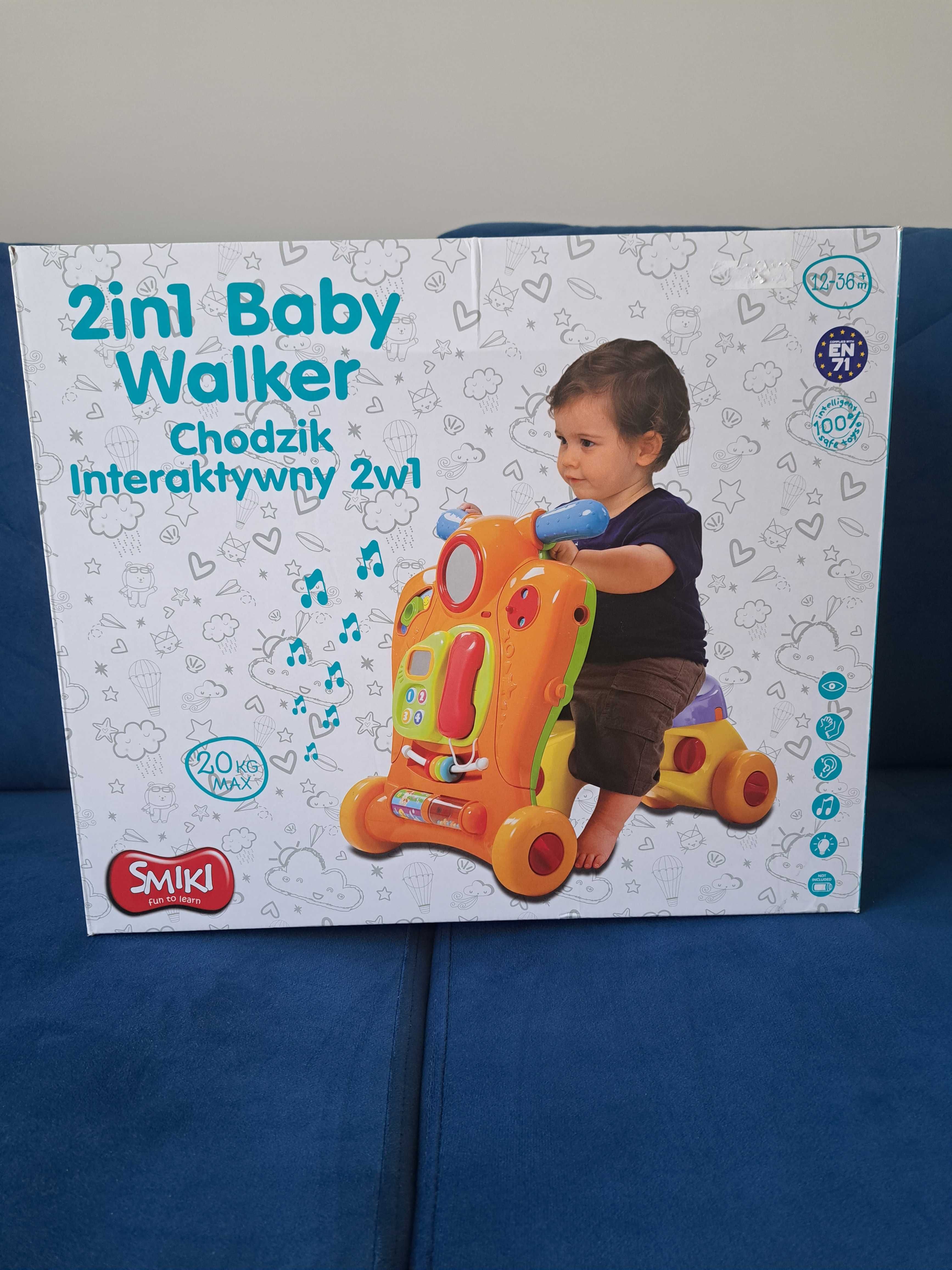 Sprzedam Smiki, Baby Walker, chodzik, pchacz interaktywny, 2w1