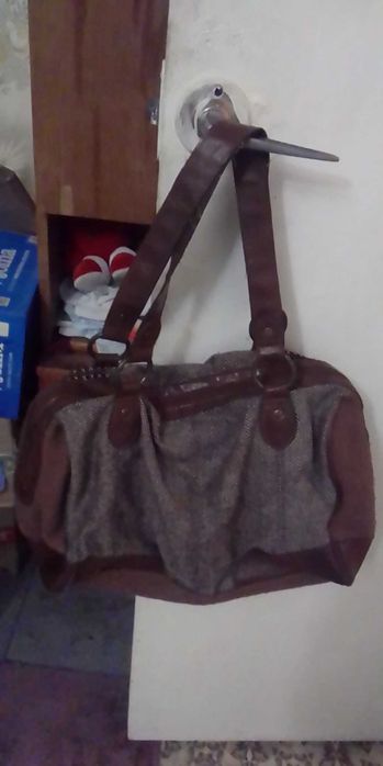 Сумочка темноеоричнева тканинна жіноча