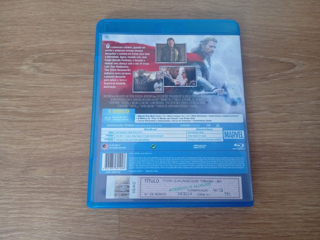 Thor o mundo das trevas Blu-ray