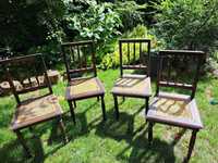 Komplet 4 starych krzeseł do renowacji