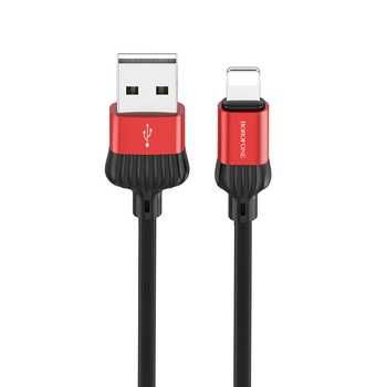 Kabel BX28 Dignity - USB na Lightning - 2,4A 1 metr czerwony